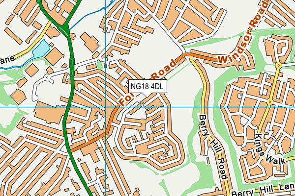 NG18 4DL map - OS VectorMap District (Ordnance Survey)