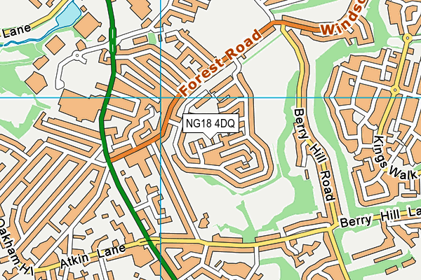 NG18 4DQ map - OS VectorMap District (Ordnance Survey)