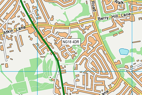 NG18 4DR map - OS VectorMap District (Ordnance Survey)