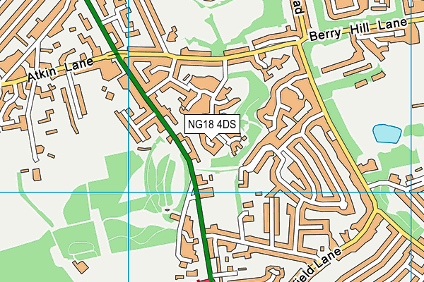NG18 4DS map - OS VectorMap District (Ordnance Survey)