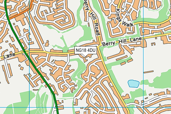 NG18 4DU map - OS VectorMap District (Ordnance Survey)