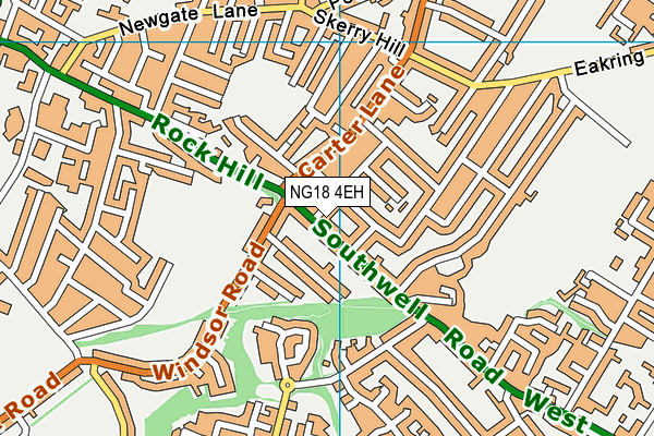 NG18 4EH map - OS VectorMap District (Ordnance Survey)