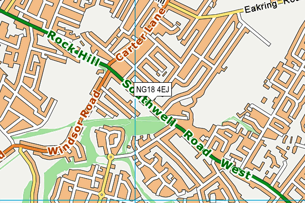 NG18 4EJ map - OS VectorMap District (Ordnance Survey)