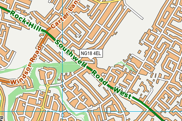 NG18 4EL map - OS VectorMap District (Ordnance Survey)