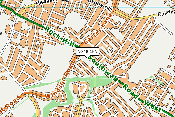 NG18 4EN map - OS VectorMap District (Ordnance Survey)