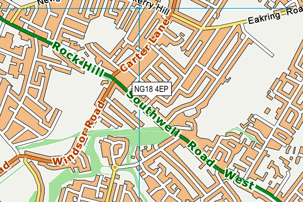 NG18 4EP map - OS VectorMap District (Ordnance Survey)