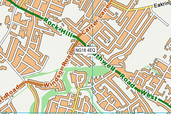 NG18 4EQ map - OS VectorMap District (Ordnance Survey)