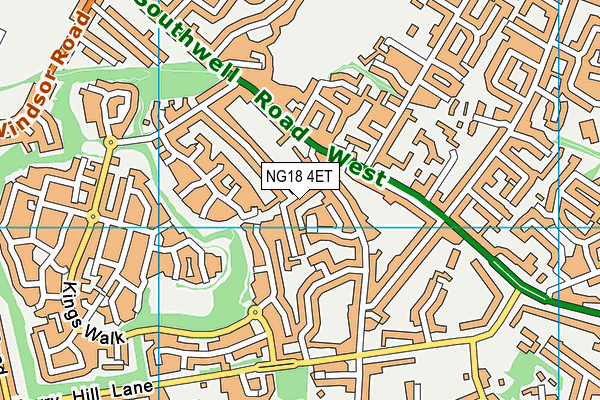 NG18 4ET map - OS VectorMap District (Ordnance Survey)