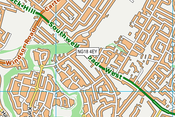 NG18 4EY map - OS VectorMap District (Ordnance Survey)