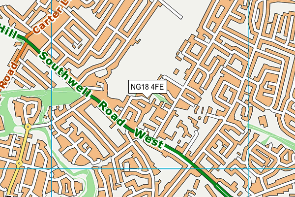 NG18 4FE map - OS VectorMap District (Ordnance Survey)