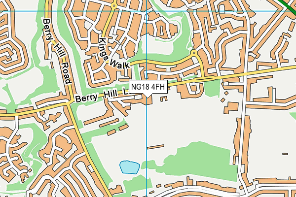 NG18 4FH map - OS VectorMap District (Ordnance Survey)