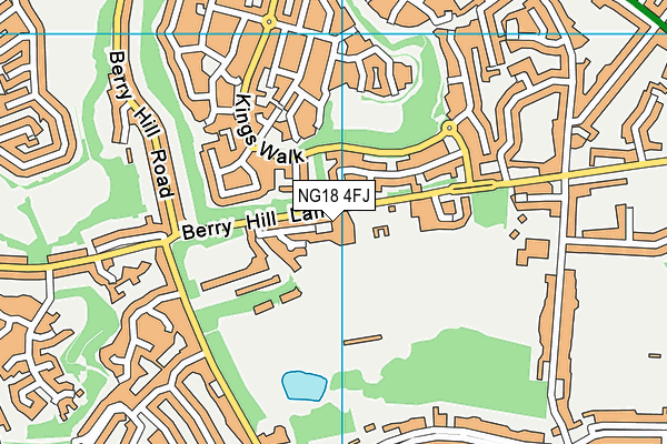 NG18 4FJ map - OS VectorMap District (Ordnance Survey)