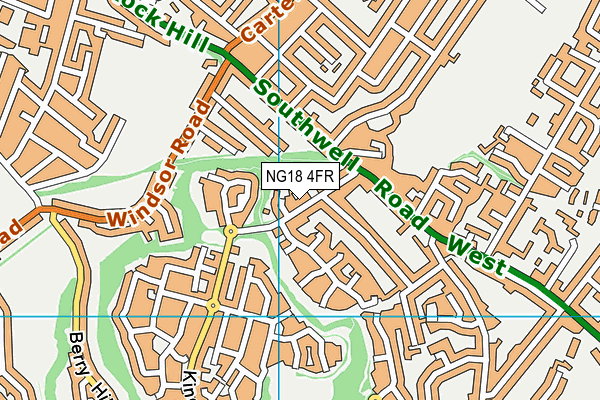 NG18 4FR map - OS VectorMap District (Ordnance Survey)