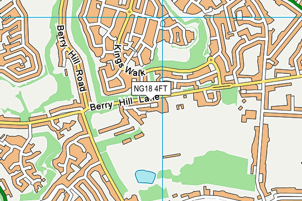 NG18 4FT map - OS VectorMap District (Ordnance Survey)