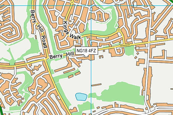 NG18 4FZ map - OS VectorMap District (Ordnance Survey)