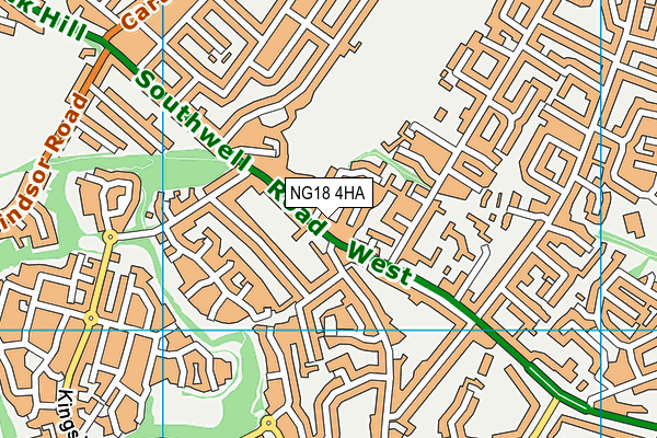 NG18 4HA map - OS VectorMap District (Ordnance Survey)