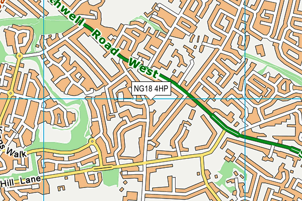 NG18 4HP map - OS VectorMap District (Ordnance Survey)