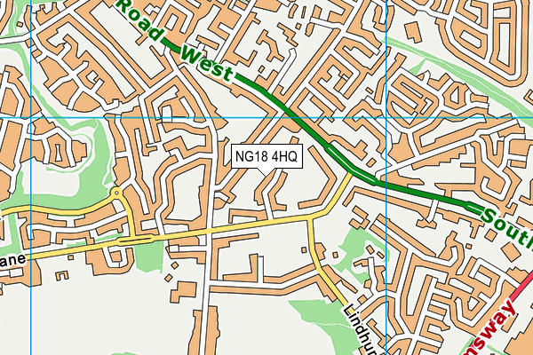 NG18 4HQ map - OS VectorMap District (Ordnance Survey)