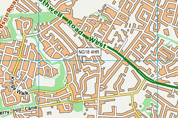 NG18 4HR map - OS VectorMap District (Ordnance Survey)