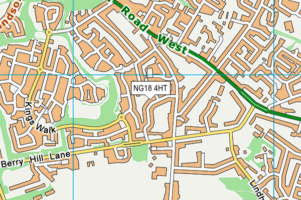 NG18 4HT map - OS VectorMap District (Ordnance Survey)