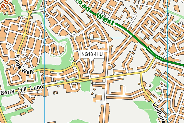 NG18 4HU map - OS VectorMap District (Ordnance Survey)