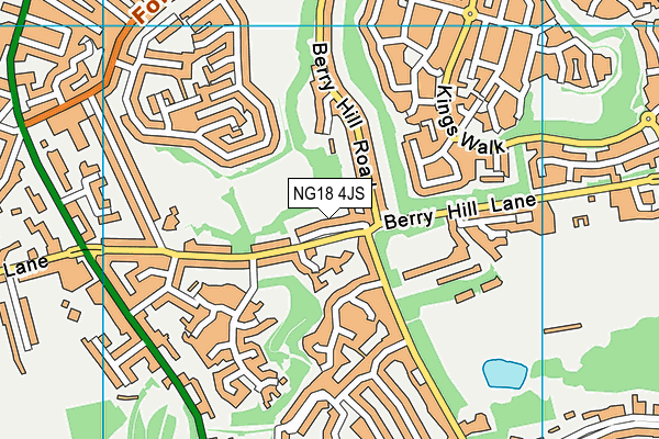 NG18 4JS map - OS VectorMap District (Ordnance Survey)