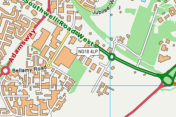 NG18 4LP map - OS VectorMap District (Ordnance Survey)