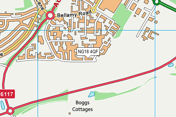 NG18 4QF map - OS VectorMap District (Ordnance Survey)