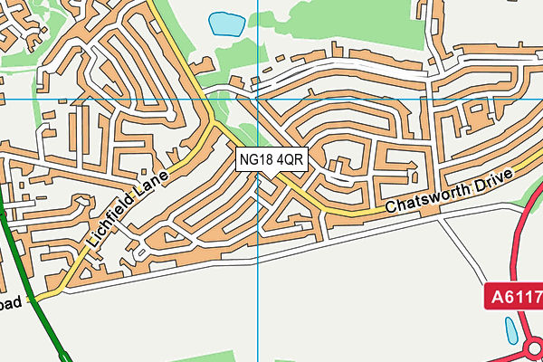 NG18 4QR map - OS VectorMap District (Ordnance Survey)