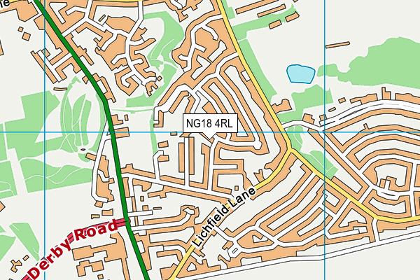 NG18 4RL map - OS VectorMap District (Ordnance Survey)