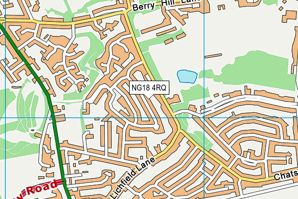 NG18 4RQ map - OS VectorMap District (Ordnance Survey)