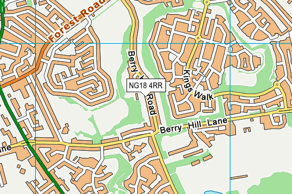 NG18 4RR map - OS VectorMap District (Ordnance Survey)