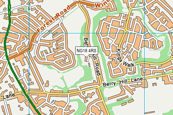 NG18 4RS map - OS VectorMap District (Ordnance Survey)