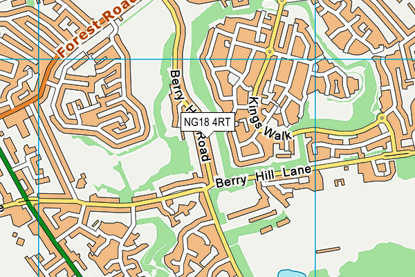 NG18 4RT map - OS VectorMap District (Ordnance Survey)