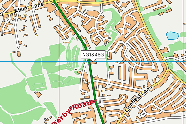 NG18 4SG map - OS VectorMap District (Ordnance Survey)