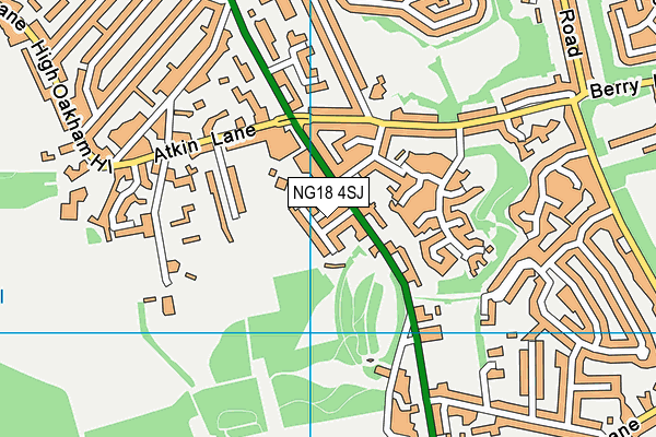 NG18 4SJ map - OS VectorMap District (Ordnance Survey)