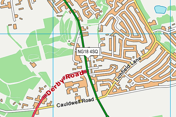 NG18 4SQ map - OS VectorMap District (Ordnance Survey)