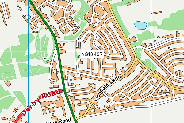 NG18 4SR map - OS VectorMap District (Ordnance Survey)