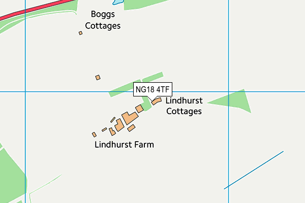 NG18 4TF map - OS VectorMap District (Ordnance Survey)