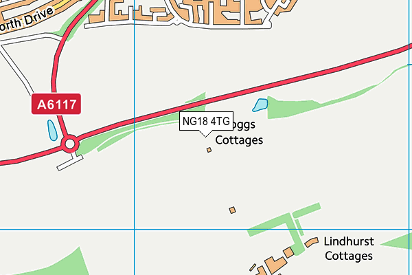 NG18 4TG map - OS VectorMap District (Ordnance Survey)