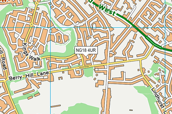 NG18 4UR map - OS VectorMap District (Ordnance Survey)