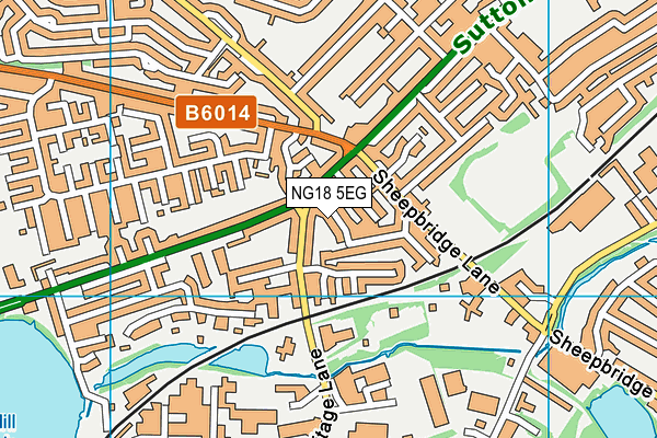 NG18 5EG map - OS VectorMap District (Ordnance Survey)