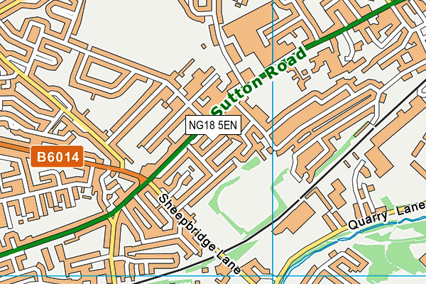 NG18 5EN map - OS VectorMap District (Ordnance Survey)