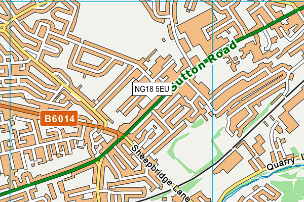 NG18 5EU map - OS VectorMap District (Ordnance Survey)