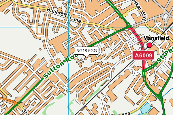 NG18 5GG map - OS VectorMap District (Ordnance Survey)