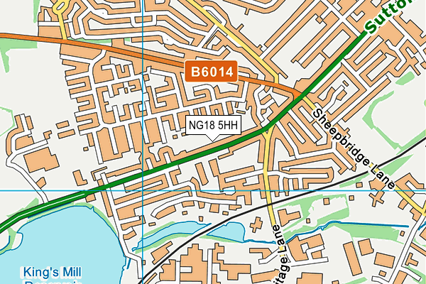 NG18 5HH map - OS VectorMap District (Ordnance Survey)