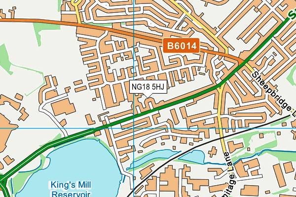 NG18 5HJ map - OS VectorMap District (Ordnance Survey)