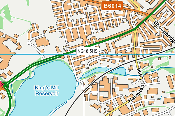 NG18 5HS map - OS VectorMap District (Ordnance Survey)