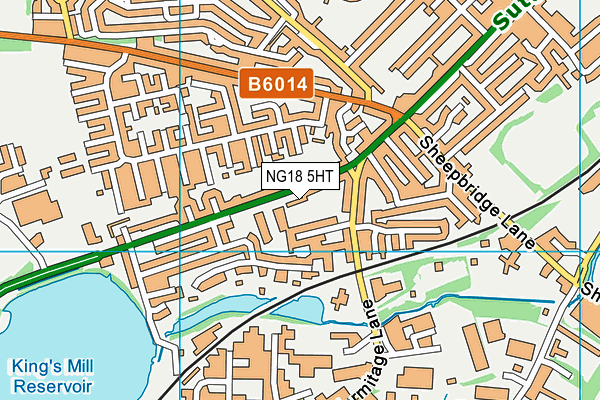 NG18 5HT map - OS VectorMap District (Ordnance Survey)