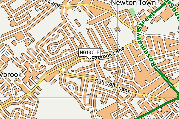 NG18 5JF map - OS VectorMap District (Ordnance Survey)